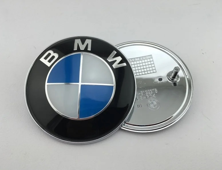 Otro Emblema Logo ref0001 para capó delantero BMW de 82 mm. (Azul - Blanco  Base Negro) brillar Electrónica