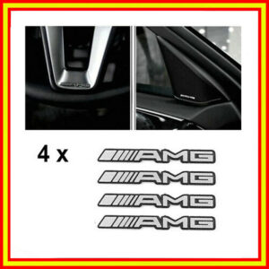Set 4 x Logo Auto-Adhesivo Metal emblema A M G  Mercedes Benz