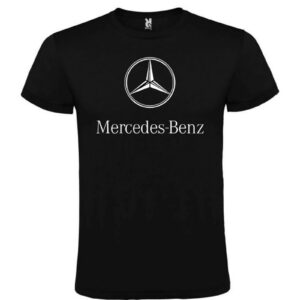 Camiseta negra con logotipo Mercedes Benz
